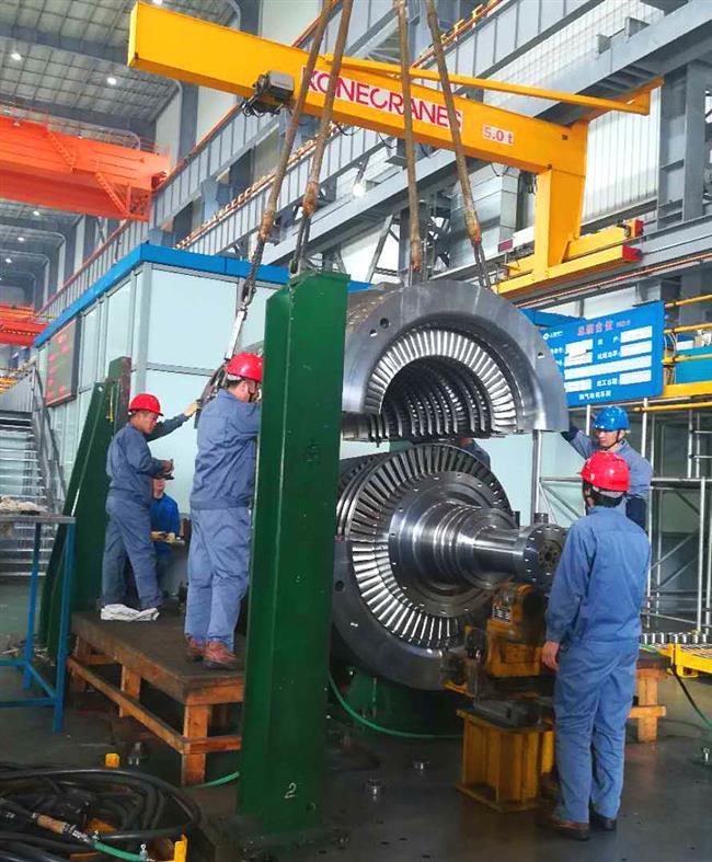 公司#2机组高压缸总装完成