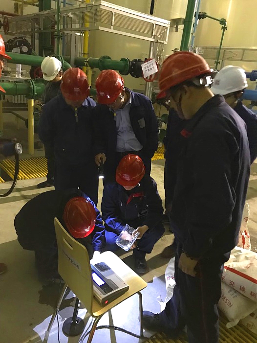 公司锅炉补给水系统成功制出合格除盐水